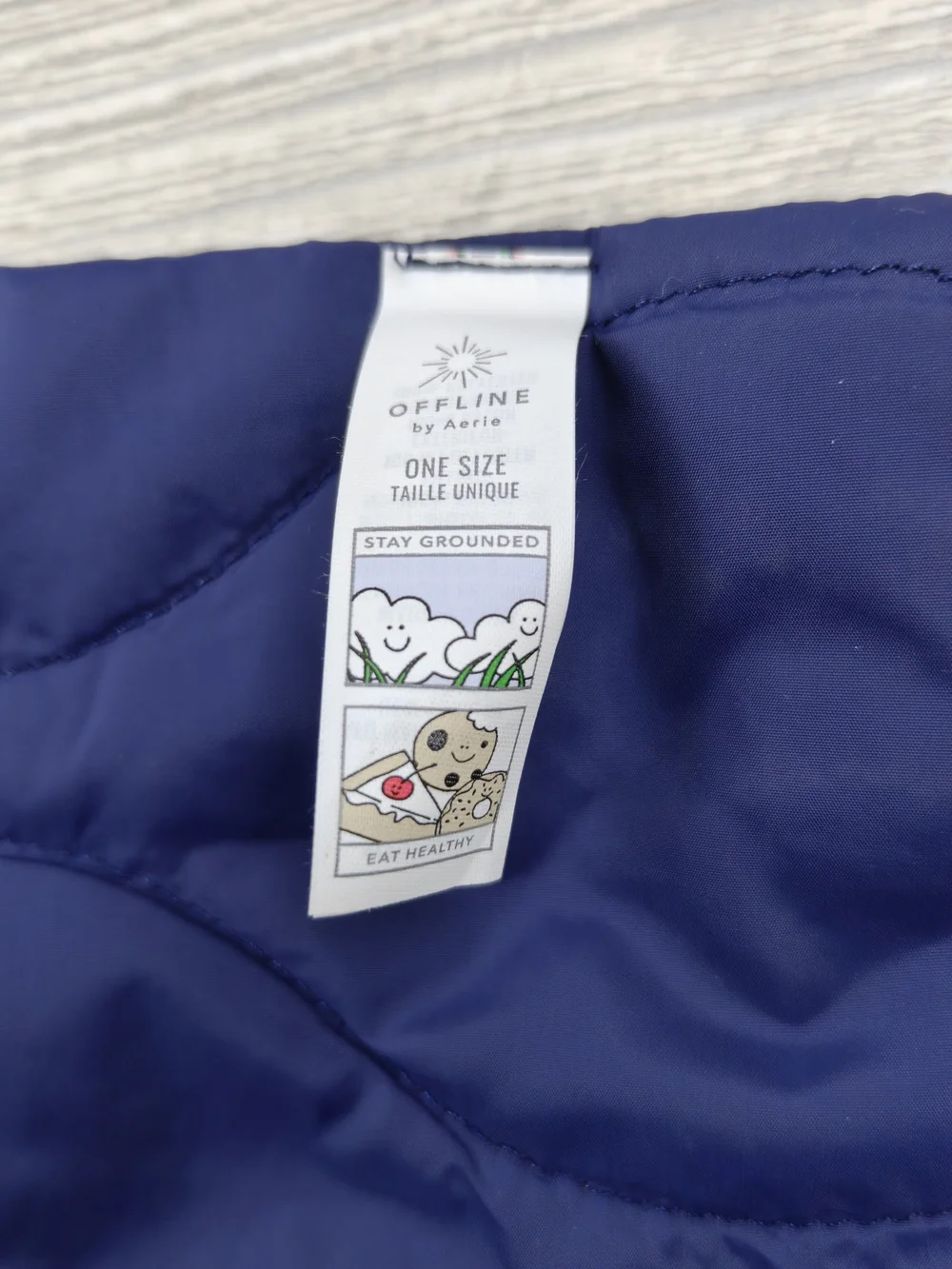 NWT Offline by Aerie Quilted Packable Outdoor Blanket Blue NEW Puffer Travel Car